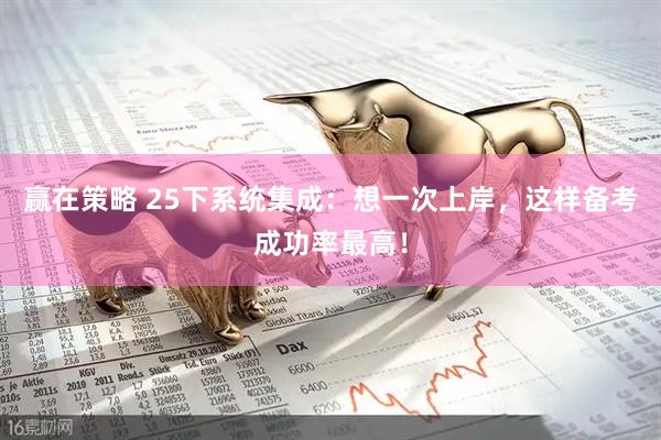 赢在策略 25下系统集成：想一次上岸，这样备考成功率最高！