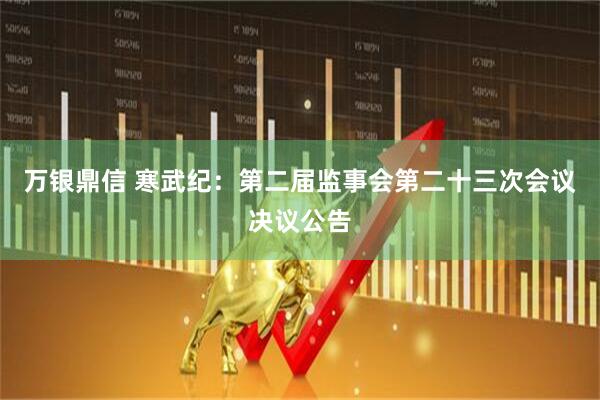 万银鼎信 寒武纪：第二届监事会第二十三次会议决议公告